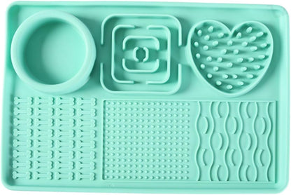 Lick Pads Dogs, Silicone Licking Mat, 11.81x7.87in Interactive Non-Slip Slow Feeder Puzzle Bowl, Pet Calming Mat for Grooming, Bathing, Feeding, Training, Enrichment