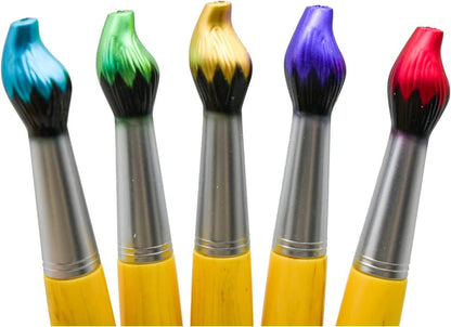 Lopenle 10 PCS Bamboo Brush Pens Paintbrush Pens Novelty Bamboo Ballpoint Pen for Art Activities School Office Party Stationery