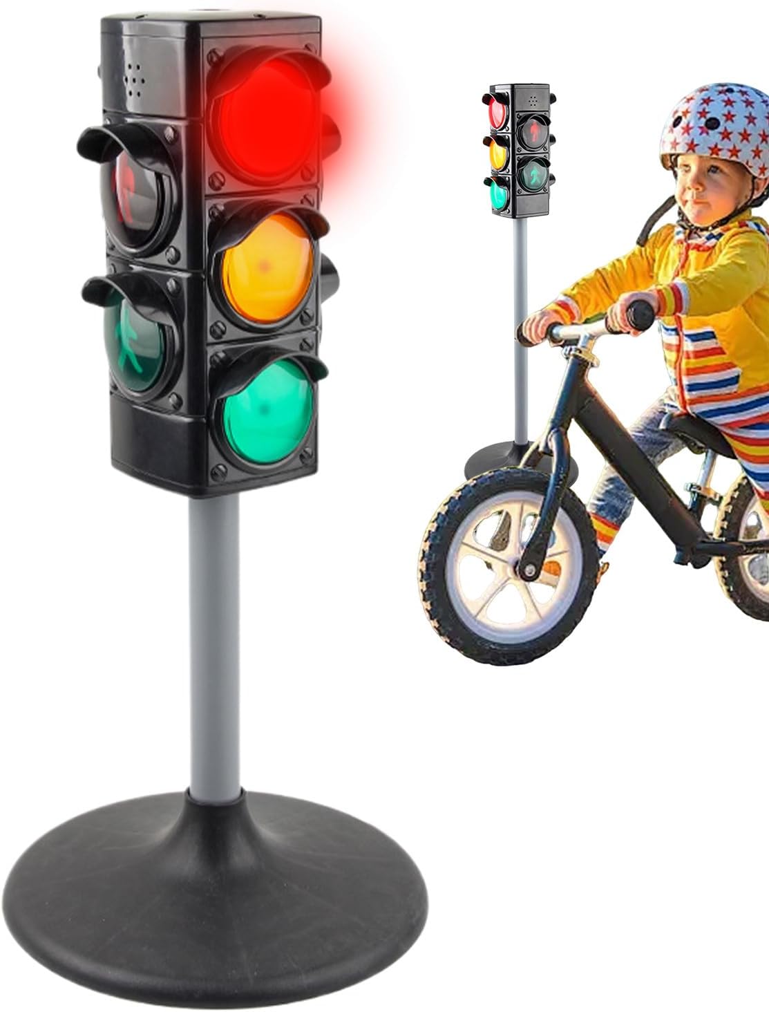 Generico Traffic Light Lamp, Small Stop Light Model, Learning And Education Toys, Early Educational Playset, Pretend Play Road Signs for Kids, Boys, And Girls Development