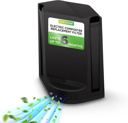 Nutrichef Replacement Filter - Replace Your Nutrichef Electric Kitchen Compost Filter | Optimal Replacement Every 3-6 Months | Easy Installation | Activated Charcoal Refills