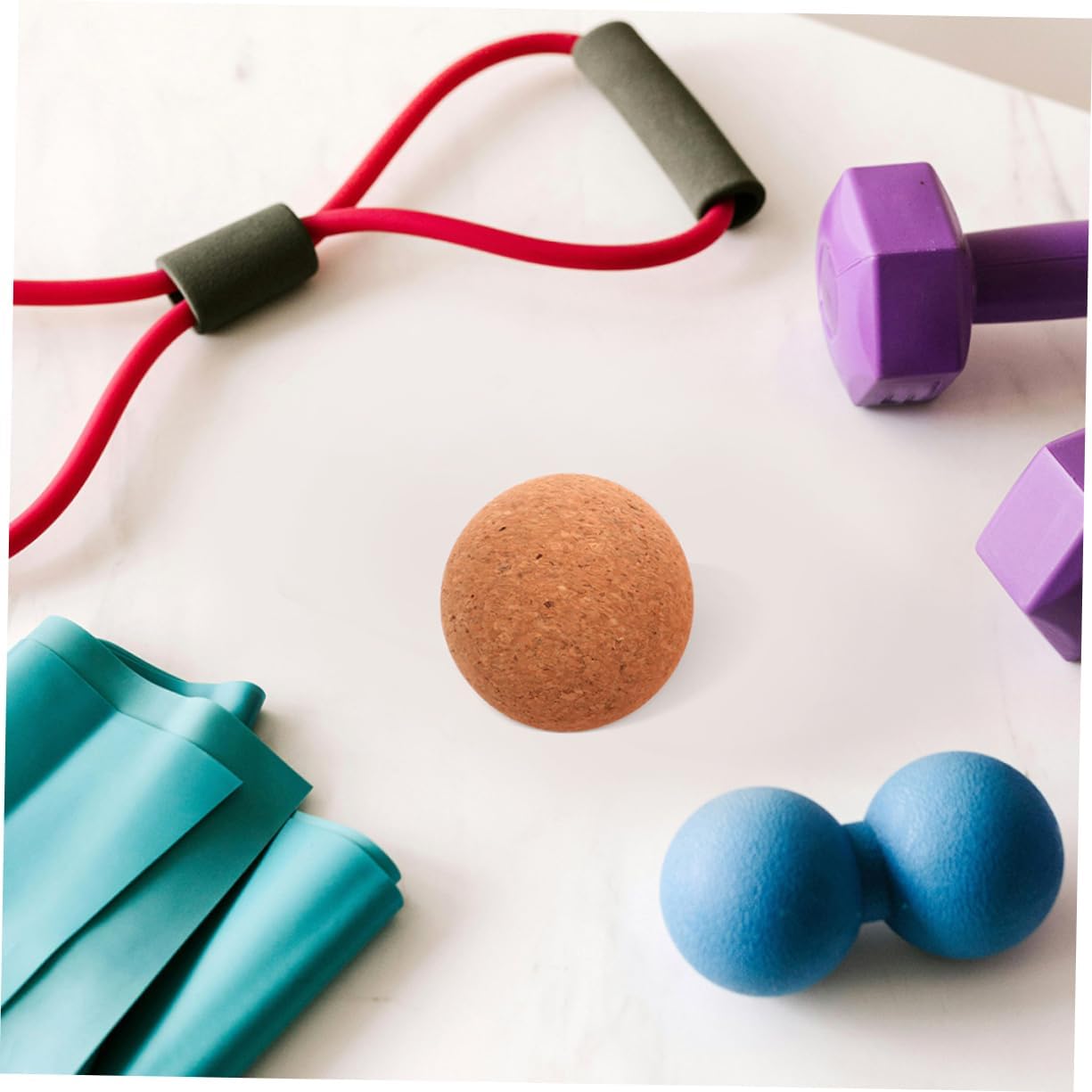 Toyvian Palla Da Yoga Massager Muscolare Palline Da Massaggio Sfera Di Sughero Massaggiatori Per La Schiena Massaggio Palla Per Il Retro Palla Rotolante Trucioli Di Sughero