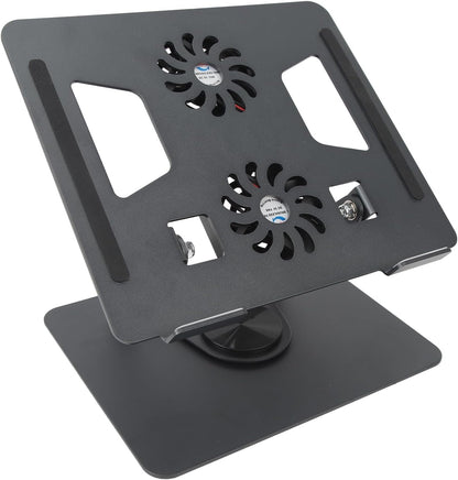 Laptop Stand, Notebook Riser Holder with Stepless Adjustable Cooling Fan Design, Ergonomic Rotatable Laptop Holder for Devices 11 to 17.3 Inches