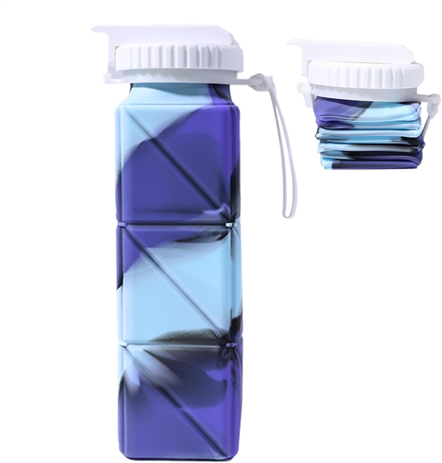 Expandable Drinking Cup - Silicone Lightweight Water Bottle for Hiking,Small Portable Drinking Cup for Outdoor, Hiking, Fishing, Gym, Sport