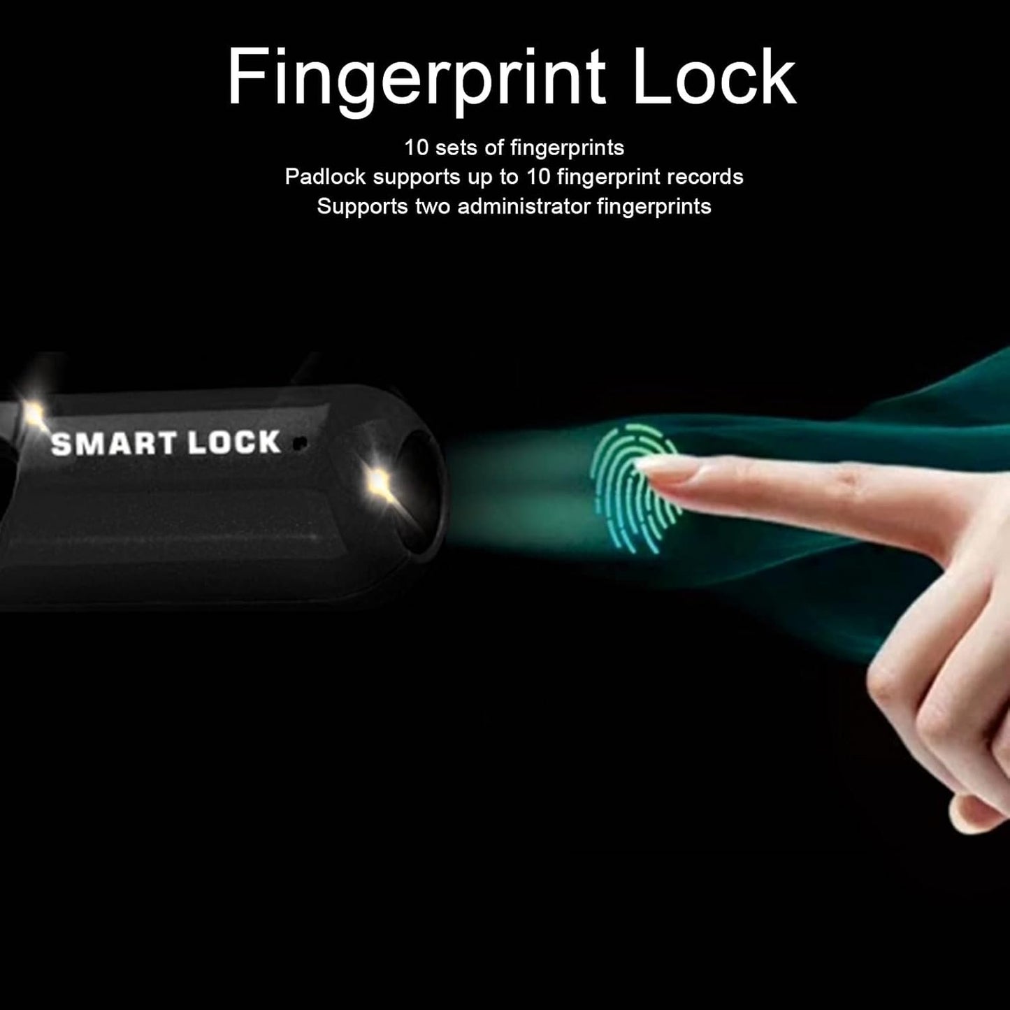 Fingerprint Padlock, USB Rechargeable Keyless Thumbprint Lock Anti Theft Security Keyless Locker Lock Fingerprint Lock for Gym Locker, School Locker, Luggage, Backpack, Suitcase