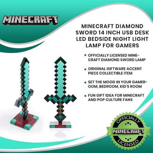 Diamond Sword LED Night Light, 35.5 cm, 7-Colour Changing, Detachable Base