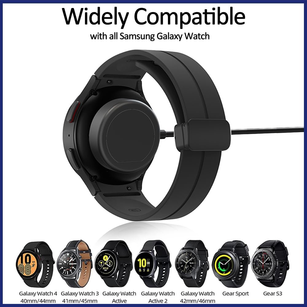 DEEN Charging Cord 【2023 Upgraded】 for Samsung Watch Charger - Fast Secure Wireless Charger Compatible with Samsung Galaxy Watch Charger 6/6 Classic/5/5 Pro/ 4/4 Classic/3/Active 2/Active