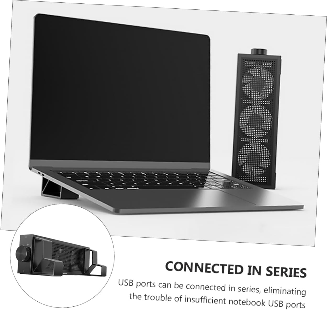 CHICAMPERA 1 Set RGB Laptop Cooling Pad Height Laptop Stand with Ergonomic Design for Heat Dissipation Reduces Neck Eye Pressure for Gaming Work Use