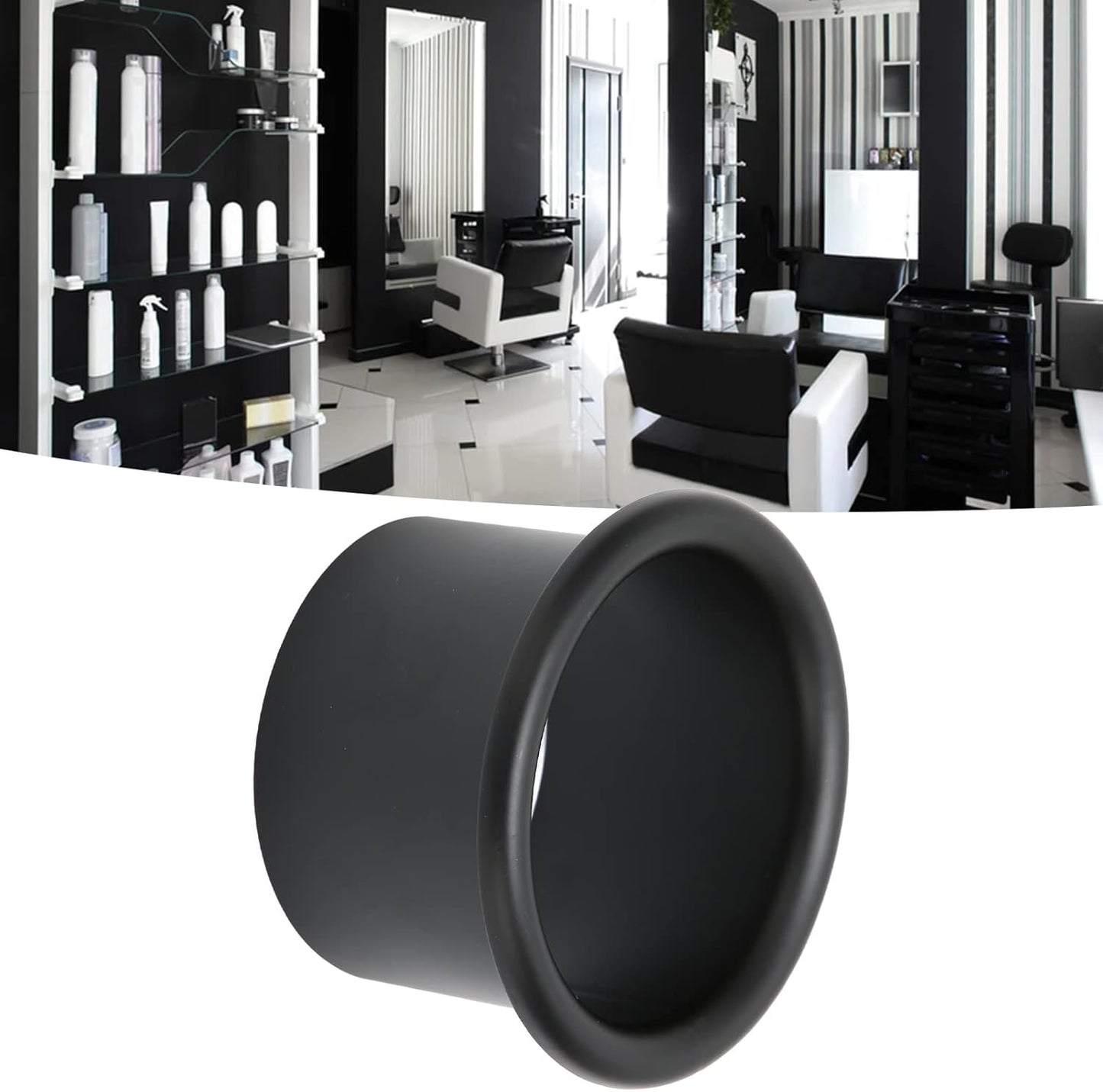 Pissente Hair Dryer Holder Insert, Rustproof Firm Stainless Steel Salon Station Holder Hair Dryer Stand Hair Care Tools for Home Bathroom Hotel Beauty Hairdressing Salon Organize, Black