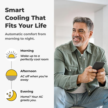 Sensibo Sky Smart Air Conditioning Control, Easy and Quick to Install by Yourself. Comfort and Energy Saving. Wifi Control Compatible with Google App, Alexa and Siri
