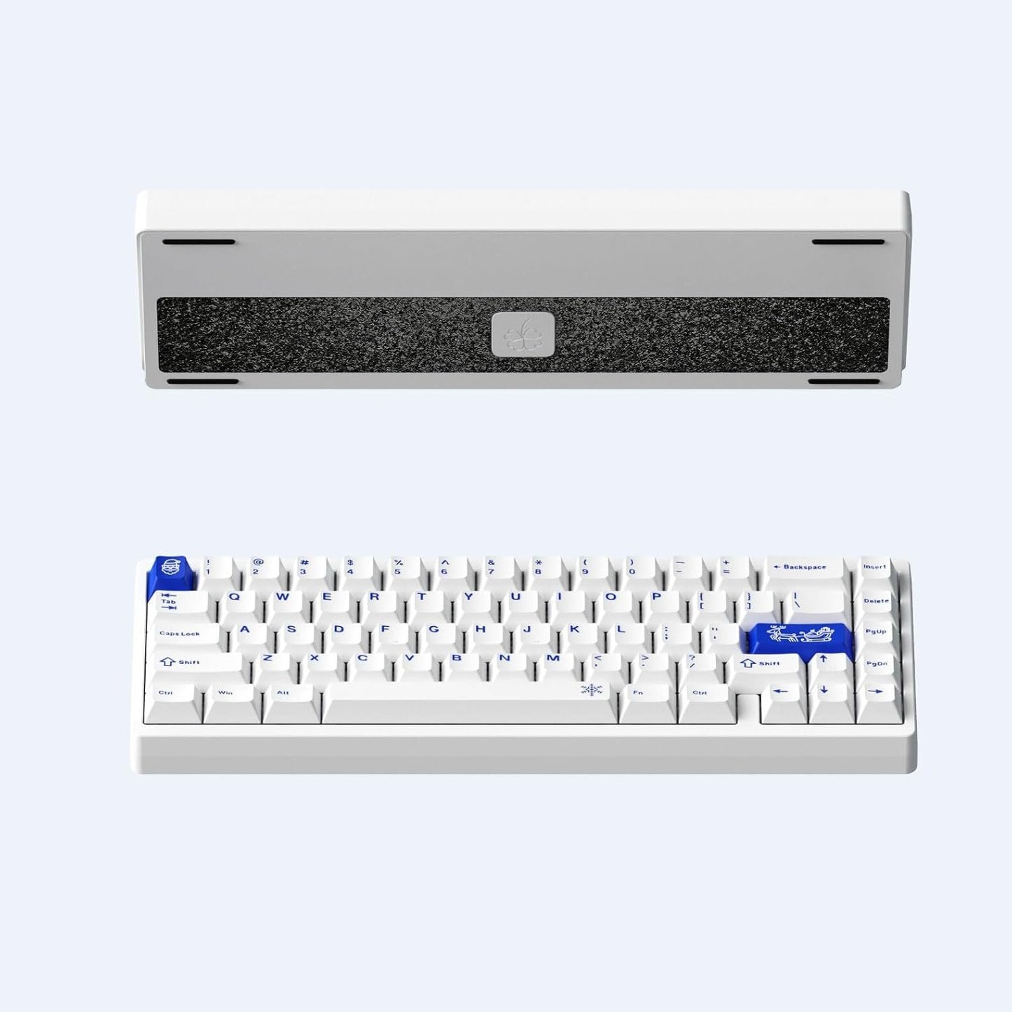 BOYI 65V2 CNC Aluminum 5-Second Quick-Release Wireless Gaming Keyboard,QMK/VIA Tri-Mode Custom Hot Swappable RGB 65% Mechanical Keyboard for Windows/Mac/PC (White)