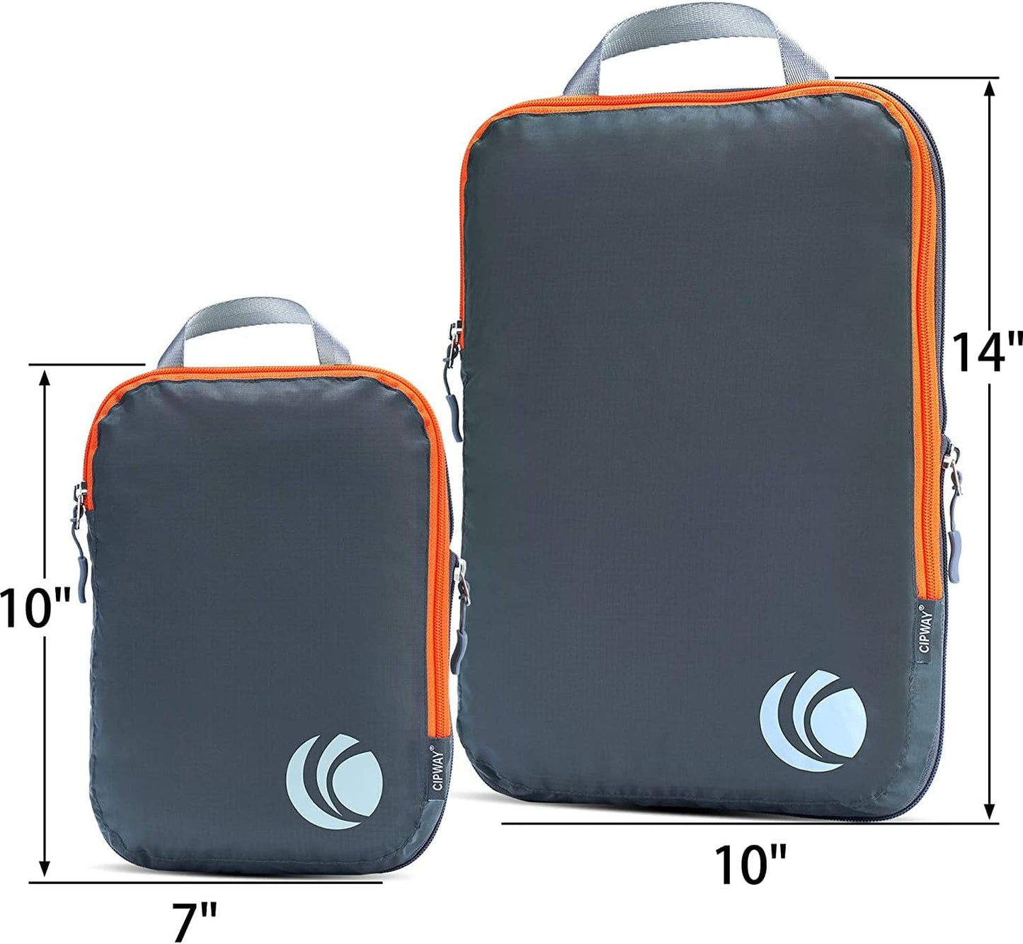Cipway Compression Packing Cubes Set, Ultralight Expandable Travel Organizer for Hand Luggage, a_grey 3pcs, Large