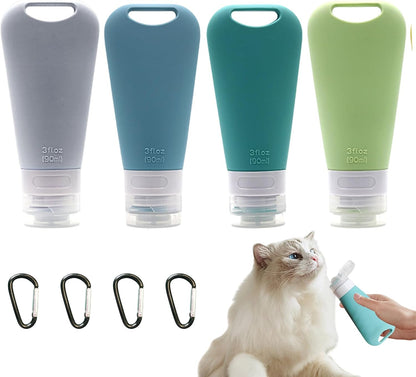 Refillable Lotion Dispensers - Travel Size Toiletries | Leak-Proof Toiletry Containers For Lotion, Body Wash, Cream, Camping, Puppy Bathing Necessities, Outdoor Travel Gear For Men & Women