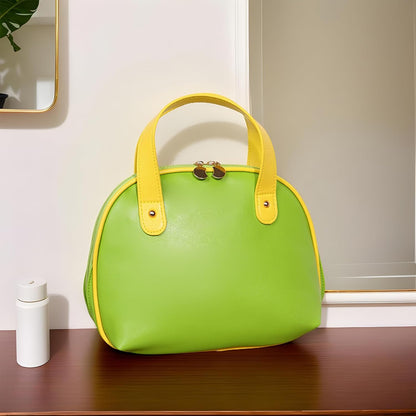 Cosmetic Bags Traveling, Travel Makeup Bag, 10,63 x 2,76 x 8,27 pollici, custodia in pelle impermeabile, spazzola sicura, compatta Beauty Organizer per viaggi e uso quotidiano, verde