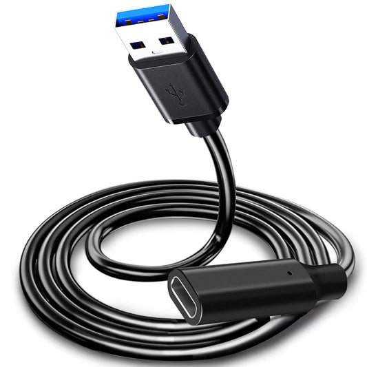 tunghey USB Male to USB C Female Cable, USB 3.0 Type A Male to USB 3.0 Type C Female Connector Converter Adapter for Laptop, PC, Flash Disk, Quest Link, Charger (1.5M)