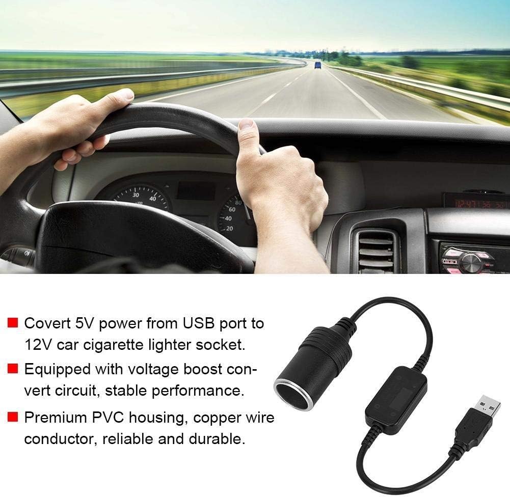 Nikou Cigarette Lighter Socket Adapter 12V USB Car Adapter 5V to Male Female Converter