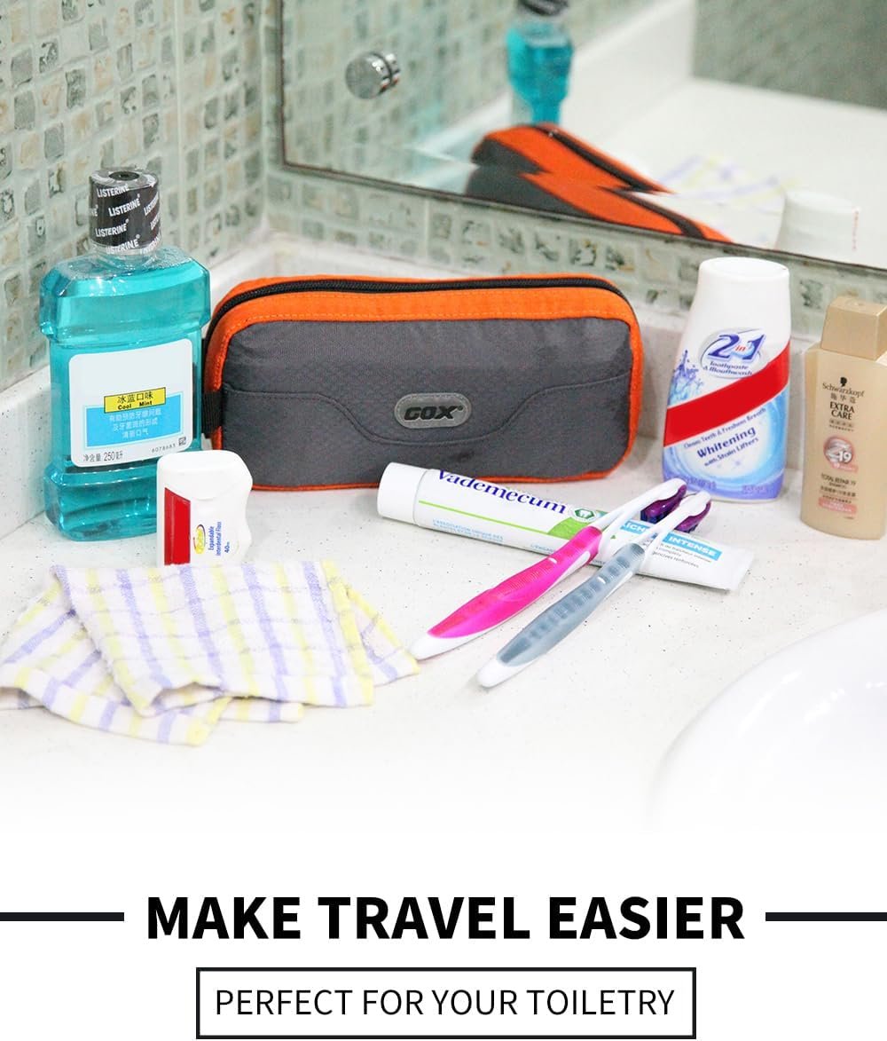 GOX Travel Toiletry Bag Dopp Kit Case for Men Multifunction Packing Organizer Pouch