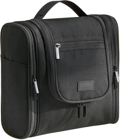 Toiletry Travel Bag, Waterproof Makeup Organizer, Spacious Cosmetic Case, Unisex Travel Pouch, Multi Compartment Storage, Portable Hygiene Kit, Sturdy Polyester Design, 9.45 Inches