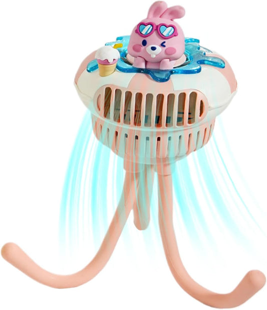 Generico Stroller Fan, Portable Baby Fan, Quiet Travel Gear, 3 Speed Settings, Compact Cooling, Ideal for Outdoor Camping, Car Seat, Crib, Bedroom, Sleeping Time