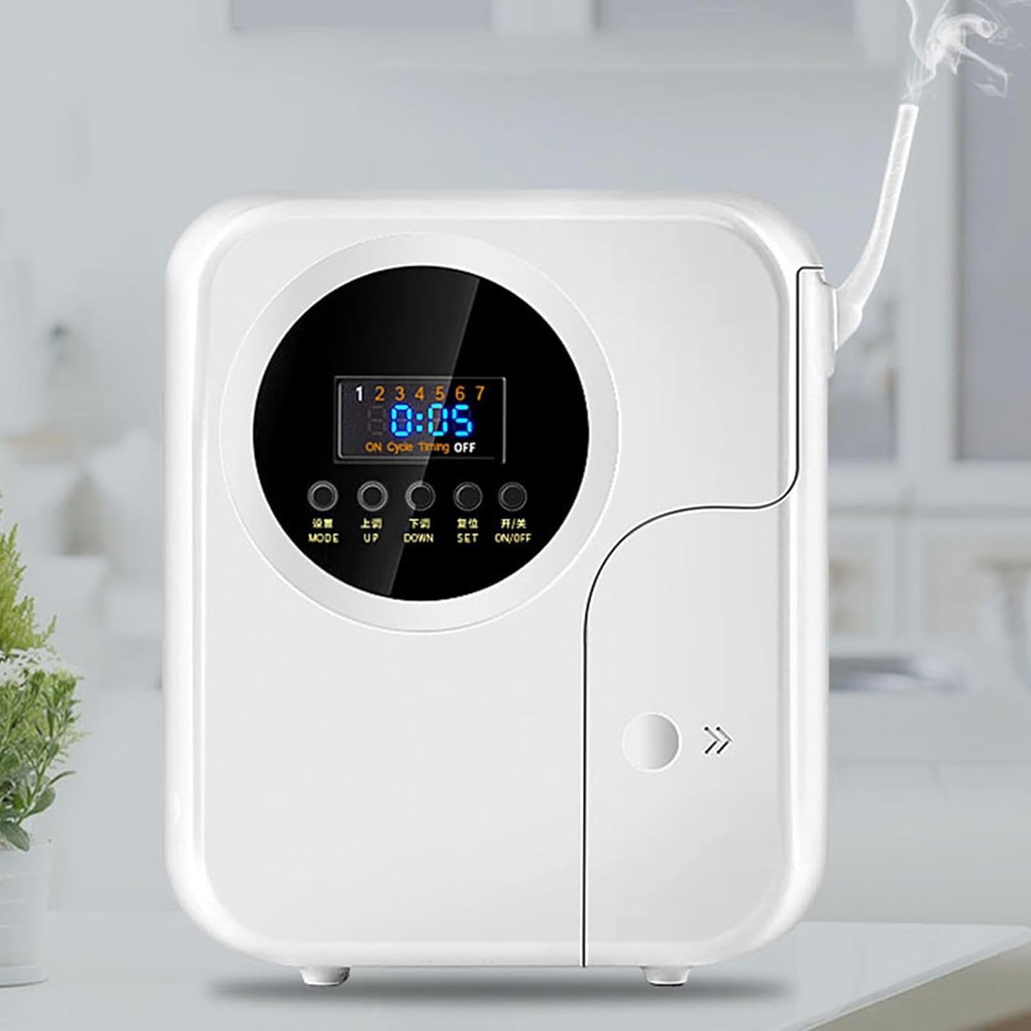 Smart Scent Air Machine, Commercial Essential Oil Diffuser with 150Ml Oil Bottle, Waterless Condensation Nebulization Wall Mounted Aromatherapy Diffuser Covering 200㎡ App Control Timing Cycle Work