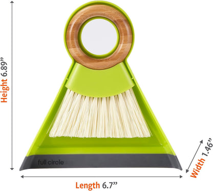 Full Circle Tiny Team Mini Brush and Dustpan Set, Green