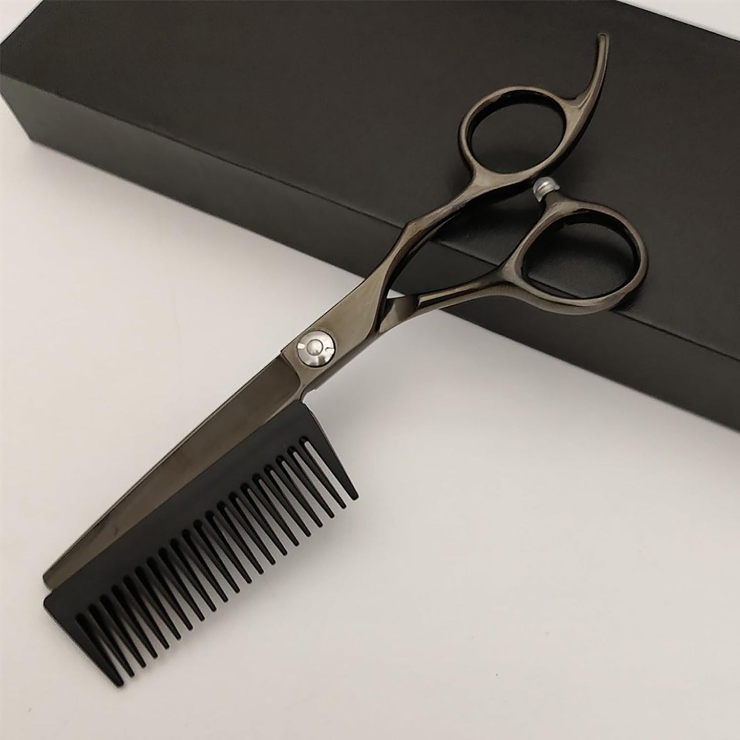 Forbici per Taglio Capelli - Attrezzi Per Taglio Capelli | Forbici Sfoltitrici 2 in 1 con Pettine Rimovibile per Uomo Donna Taglio Capelli a Casa Viaggio Parrucchieri Salone Domestico Cura Personale
