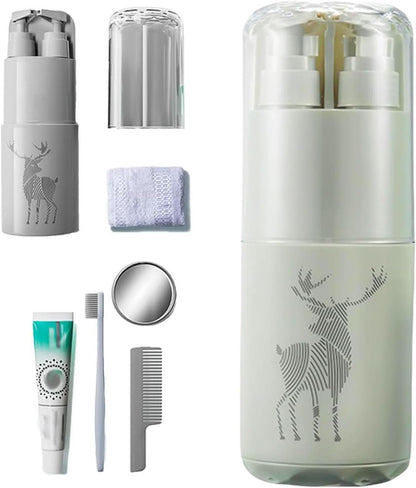 Travel Toiletry Cup Set - Leakproof Refillable Toiletry Containers Set | 8-in-1 Travelling Toothbrush Cup Set | Leak-Proof And Hygiene Travel Toiletries Storage Kit For Bathroom Camping, Traveling, Sc