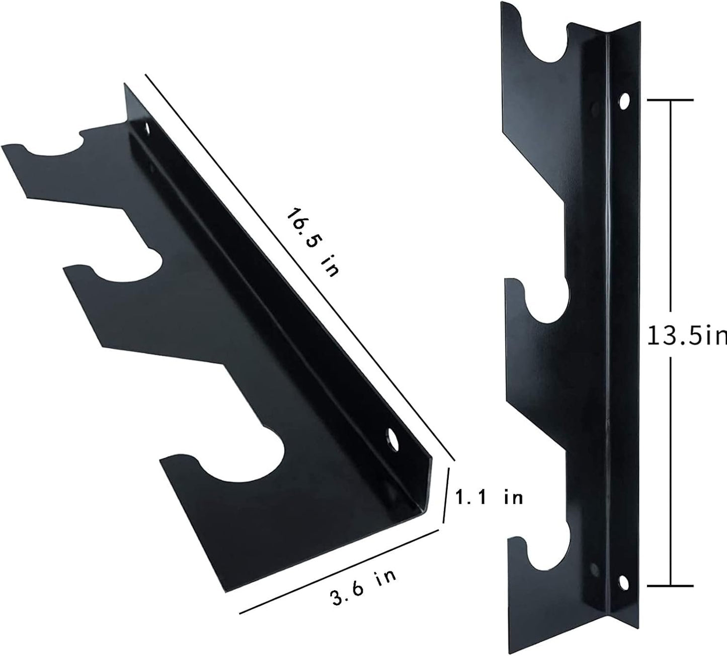 Luwint Olympic Barbell Wall Rack, 3 Bar Storage, 1 Pair