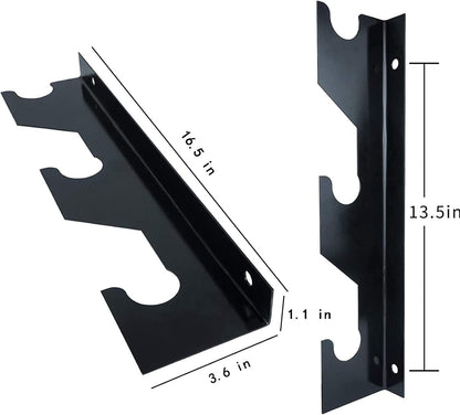 Luwint Olympic Barbell Wall Rack, 3 Bar Storage, 1 Pair