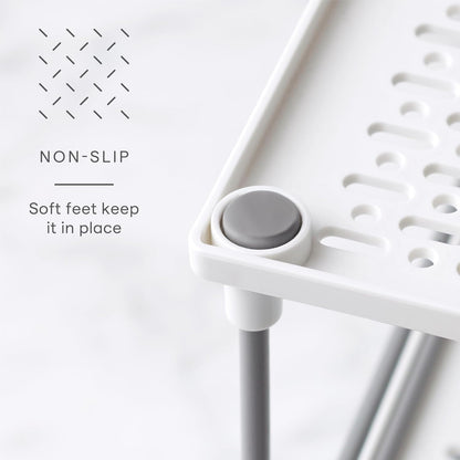 YouCopia UpSpace Adjustable Box Organizer for Foil Wrap and Kitchen Cabinet Storage, Original, White