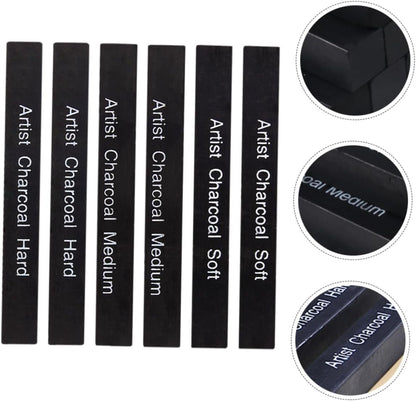 SEWACC 6pcs Charcoal Pastel Erasers Incense Briquettes Fire Cool Artist Willow Vine Charcoal Pencil Carbon