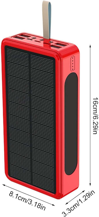Solar Charger | 50000 mAh Wireless Mobile Charger with Lanyard - Waterproof and Drop-Resistant Travel Essentials for Business, Travel,Camping and More Kuitgh