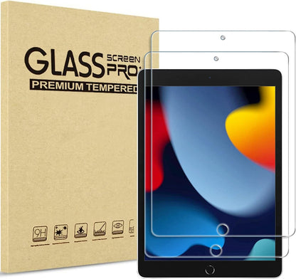 ProCase 2 Pack Screen Protector for iPad 10.2 9th 2021/ 8th 2020/ 7th 2019, Tempered Glass Film Guard for A2602 A2603 A2270 A2428 A2197 A2198 A2200 -Clear