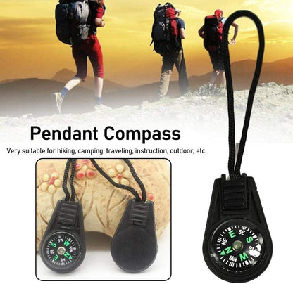 Mini Survival Compass Outdoor Camping Hiking Pocket Riding Carabiner Equipment Climbin Tool 1PC Navigator Camping Adventure