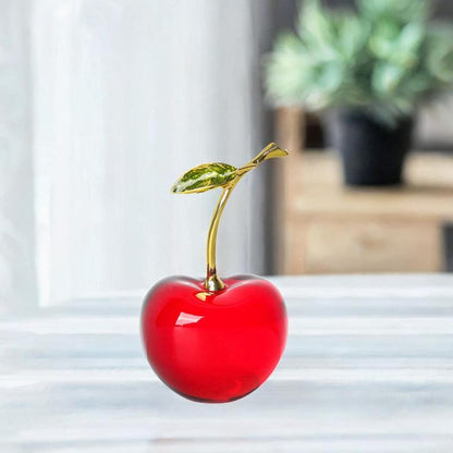 yuksok Fruit Cherry Statue Modern Cherry Figurine Cute Coffee Table Embellishment Tabletop Centerpiece for Car Dashboard Dining Room