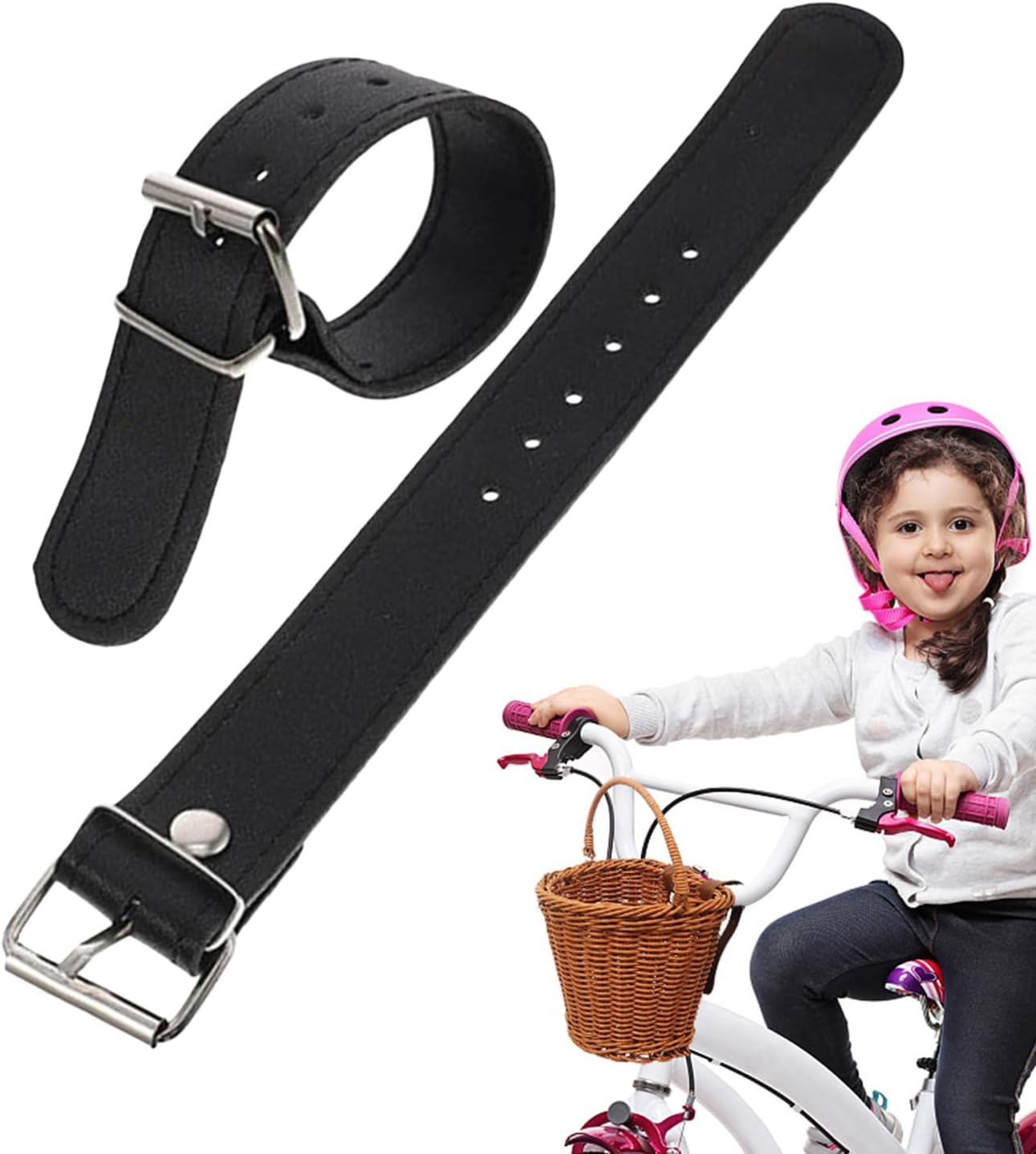 Cycle Basket Cargo Straps, Beach Cruiser Straps, Front Handlebar Decoration, Scooter Bike Gear Attachment, Outdoor Riding Accessories for Travel, Storage, 8.66x0.79 Inches