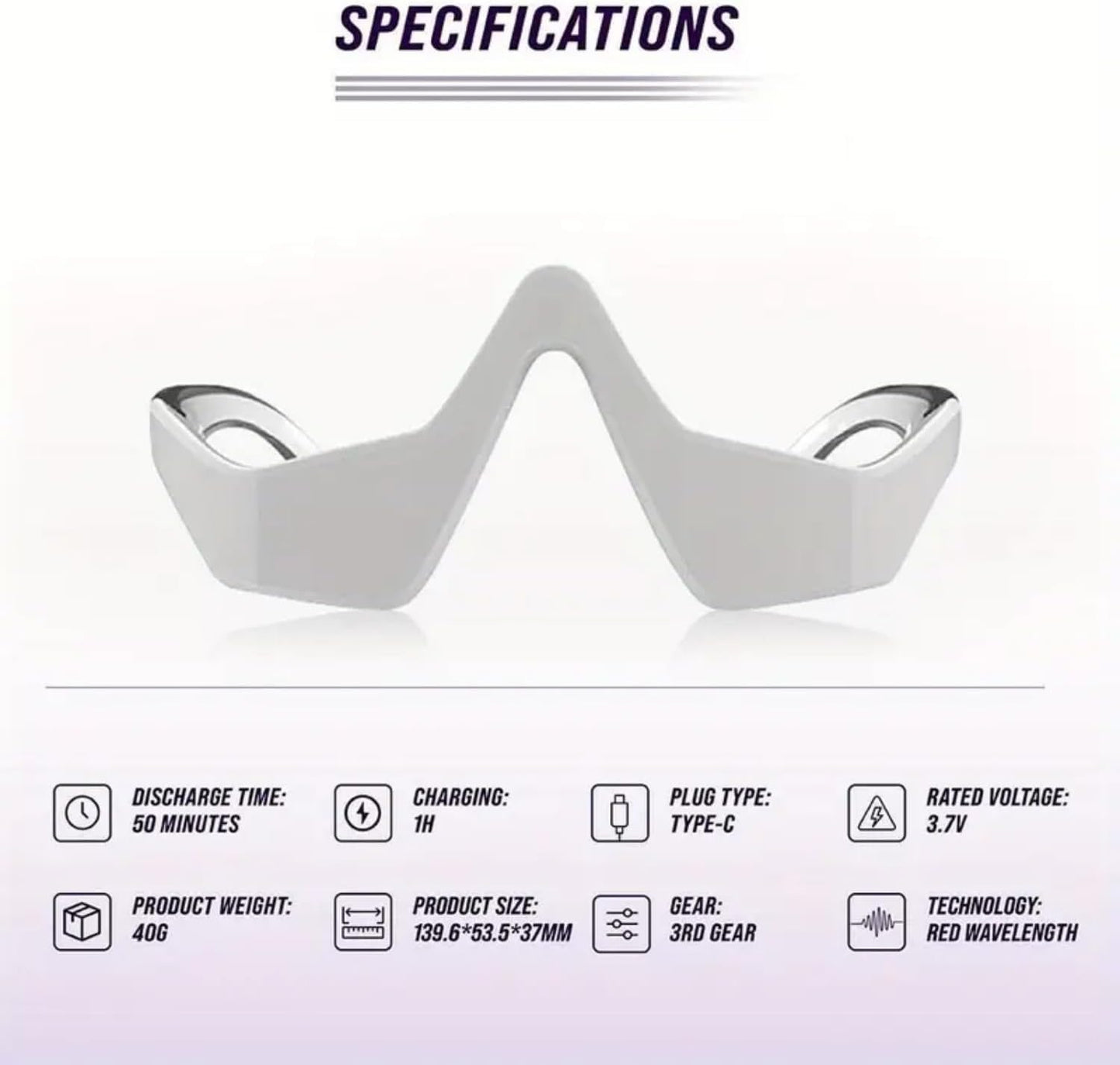 Renewa Eyelift Device, Renewa Eye Lift, Botanique Paris Under Eye Device, Under Eye Red Light Glasses for Reduce Dark Circles,Relieve Eye Fatigue,Reduce Fine Line (1pcs)