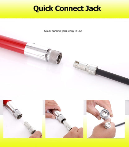 Rescue Hook Stick Electrical Safety Fiberglass High Voltage Insulated Rescue Hook for Electrician, Electrocution Emergency Life-Saving Tool with Telescopic Pole for Cable Maintenance Power Tower(Yello