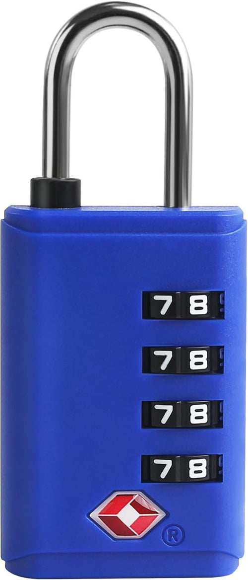 TSA Approved Combination Padlocks for Luggage, Security Lock, Black (Blue)