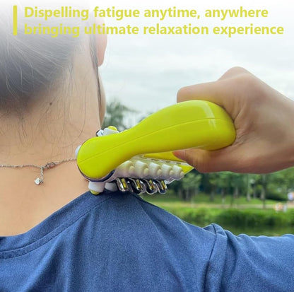 MOTRAIN Deep Tissue Massage Stick, Myofascial Release Tool for Muscle Pain Relief & Cellulite Reduction, Trigger Point Roller for Neck, Back & Legs (Yellow)