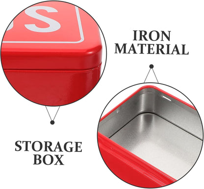 NULYLU 2pcs Outdoor Survival Storage Box Small Tool Case for Emergency Kits Container for Camping Hiking and Travel Essentials