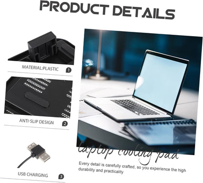 DOITOOL Laptop Cooling Pad with Silent Fan Ultra Thin Design for Laptops USB Powered Notebook Cooler Lightweight and Portable Laptop Stand for Enhanced Heat Dissipation