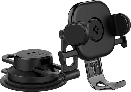 Spigen OneTap Universal Car Phone Holder, Car Phone Holder for Dashboard and Windshield, Extendable Arm with Two Joints Structure for iPhone, Samsung, Xiaomi, Pixel etc