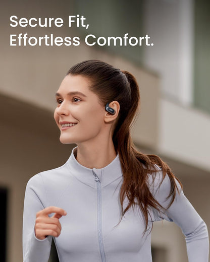 SHOKZ OpenFit Air - Open-Ear Headphones, True Wireless Earbuds, Water Resistant, Comfortable, Secure Earhooks for Daily Use, Built-in Smart Microphone, Shokz App-Black