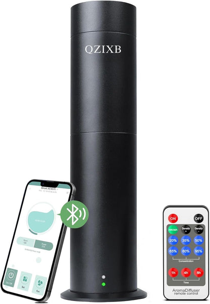 Smart Scent Air Machine, Waterless Essential Oil Diffuser with Smart Cold Air Technology,Bluetooth and Remote Control Equipment, for Home Large Room Hotel, Spa, Office (Black)