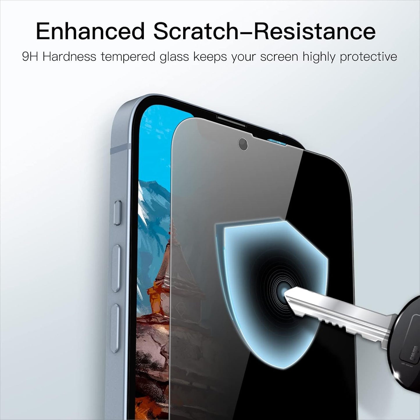 JETech Privacy Full Coverage Screen Protector for iPhone 16e 2025, iPhone 14 6.1-Inch, Anti-Spy Tempered Glass Film, Edge to Edge Protection Case-Friendly, 2-Pack
