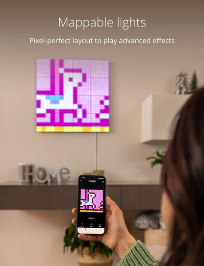 Twinkly Squares Extensions â€“ App-Controlled LED Panels with 64 RGB (16 Million Colors) Pixels. Black. 3 Extension Tiles, Work with Twinkly Squares Starter Kit. Indoor Smart Home Lighting Decoration