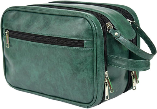 Hygiene Bag for Men, Travel Cases PU Shaving Bag, Toiletry Organizer, Men Cosmetic Bag, Large Capacity Bathroom Travel Bag for Household