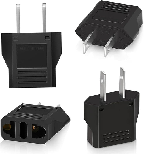 Clomnpe 4 Pieces Universal USA Italy Travel Adapter, Italian Plug to US Adapter, American Plug Adapter, USA Italy Adapter for Europe/USA/US/China/Japan/Canada/Mexico