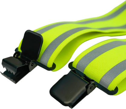 MELOTOUGH Reflective Safety Suspenders|Work Suspenders with Hi Viz Reflective Strip Hold Up Tool Belt Suspenders