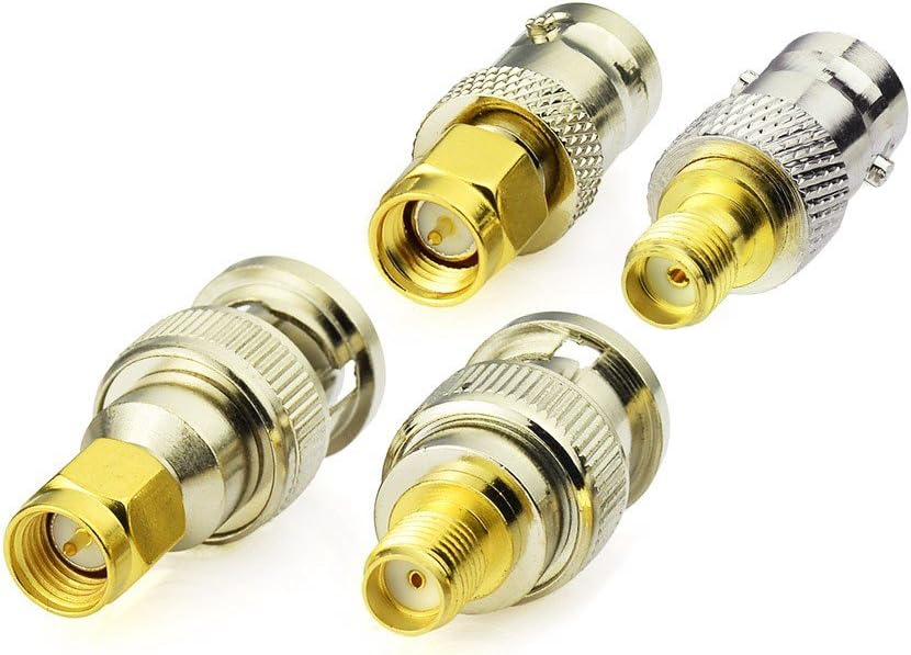 Eightwood SMA Adapter Antenna Kit SMA to BNC Adapter 4 Type for Handheld Radio PC LAN USB Raspberry Pi TYT Icom Wi-Fi Antenna
